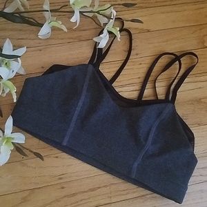 Charcoal Gray Sports Bra